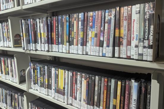 Shelf of DVD's