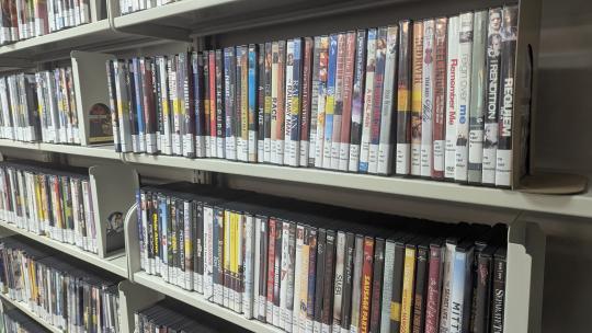 Shelf of DVD's