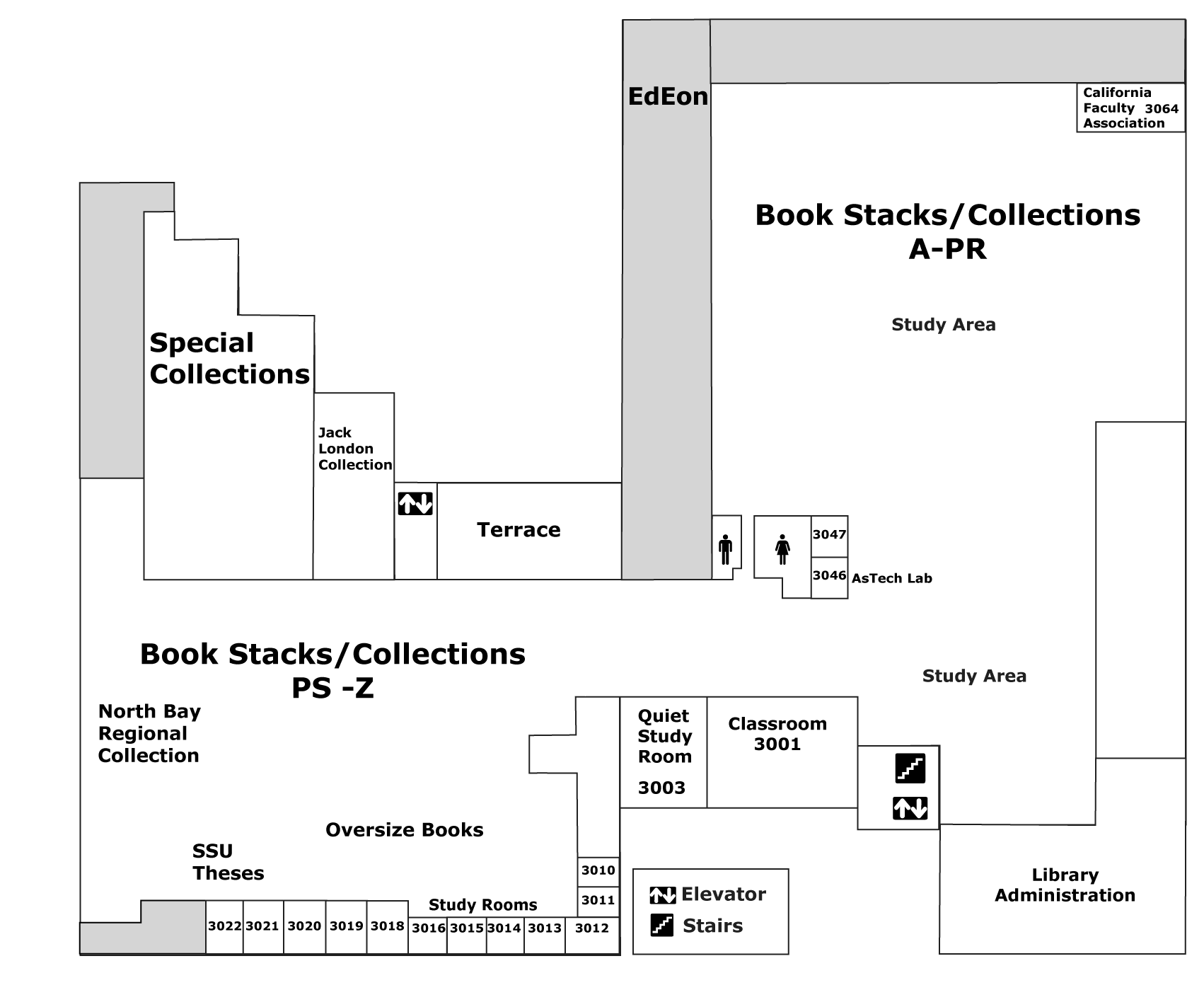 Map of the third floor.