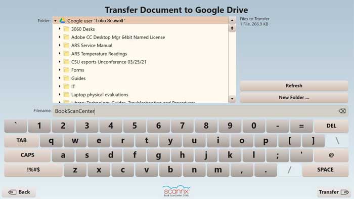 Transfer to Google Drive