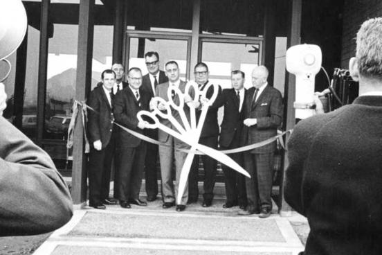 Ribbon cutting event.