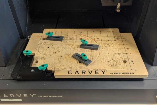 Carvey with the lid open.