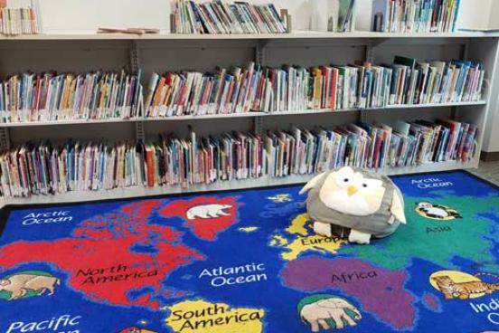 3 shelves of children's books
