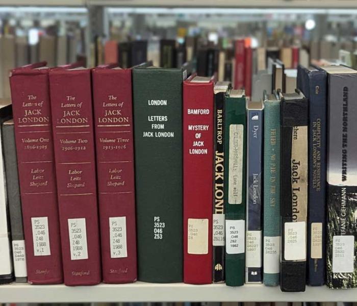 A row of books