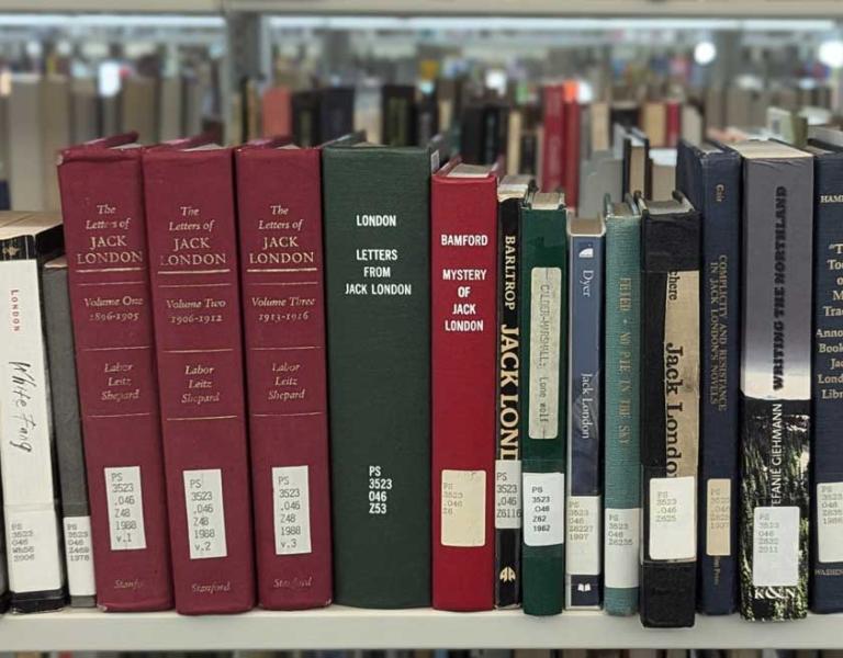A row of books