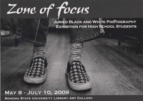 Zone of foucs, juried black and white photography exhibit for high school students.