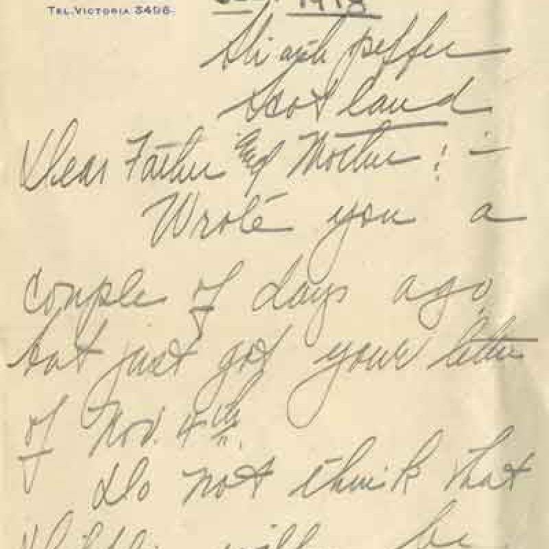 Handwritten letter