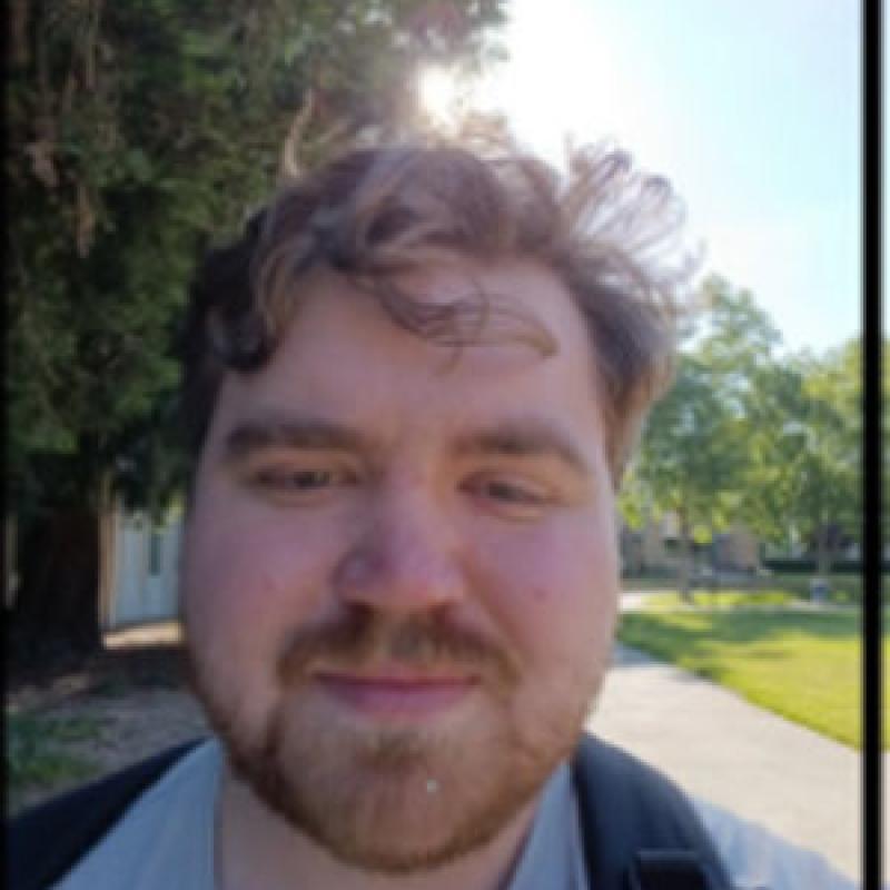 Man looking straight ahead