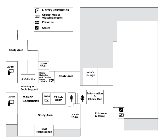 Second floor of the University Library