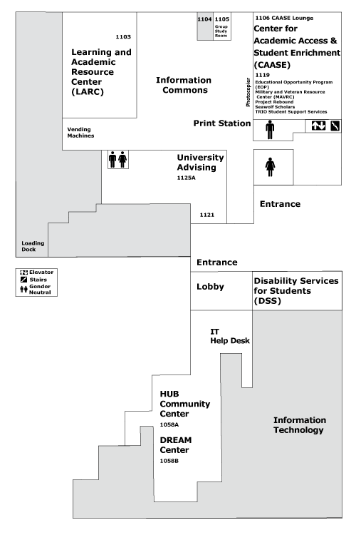 First floor of the Jean and Charles Schulz Information Center