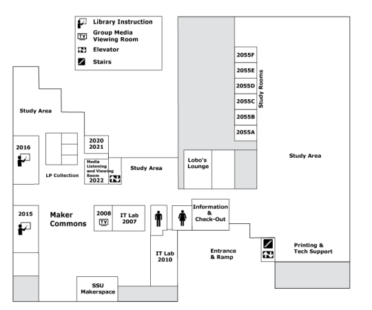 Second floor of the University Library