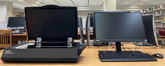 Scanner, monitor and keyboard.