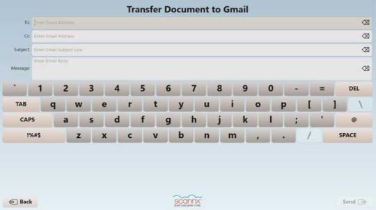 Transfer document to gmail